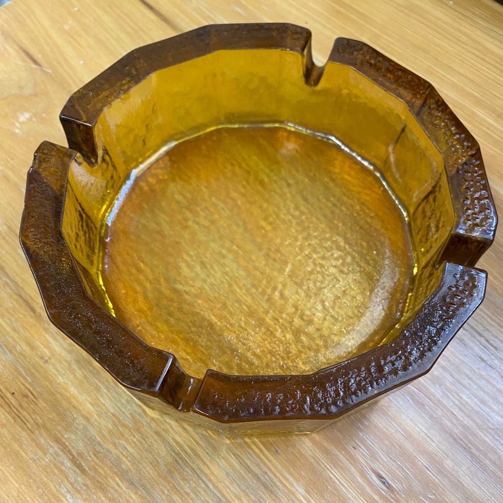 Vintage Amber Ashtray
